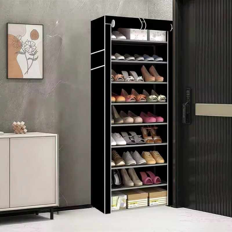Étagère à Chaussures en Tissu à 9 Étages