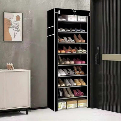 Étagère à Chaussures en Tissu à 9 Étages