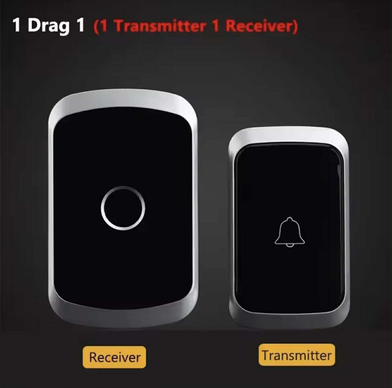 Sonnette de porte sans fil avec bouton tactile