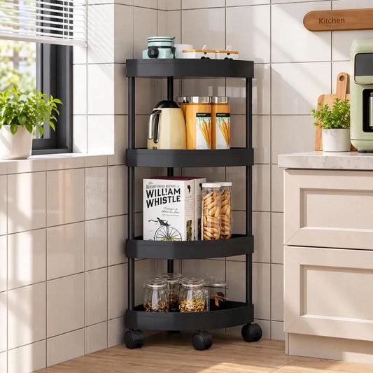 Etagère D'angle Pour Salle De Bain- Noir