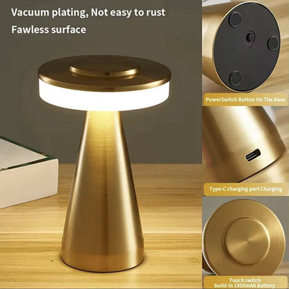 Lampe De Table Portables Sans Fil Rechargeable Avec Tactile