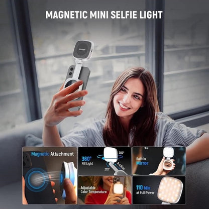 Lampe Led selfie pliable magnétique avec miroir