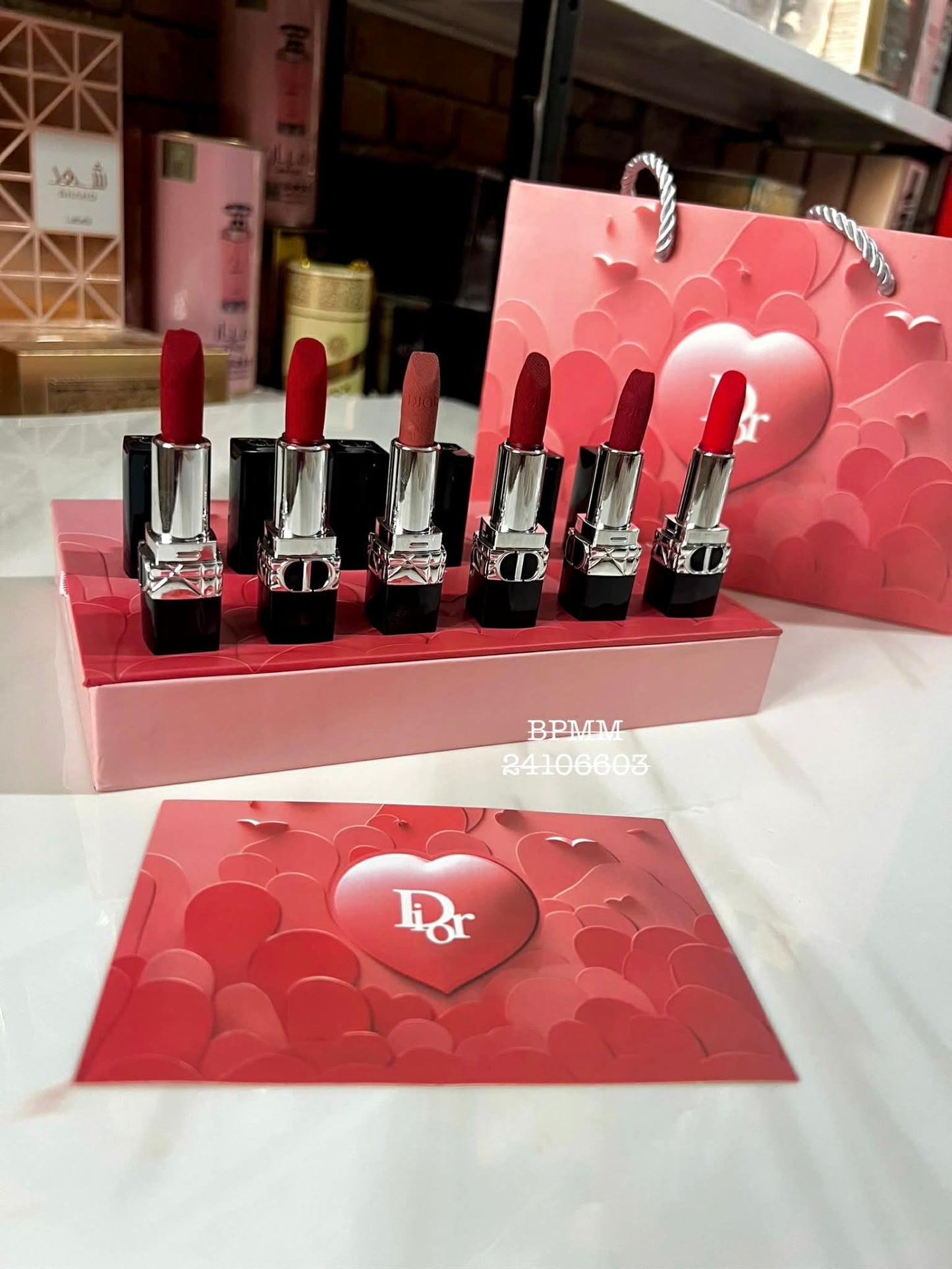 Coffret 6 Rouge à Lèvres Avec Sac Cadeaux