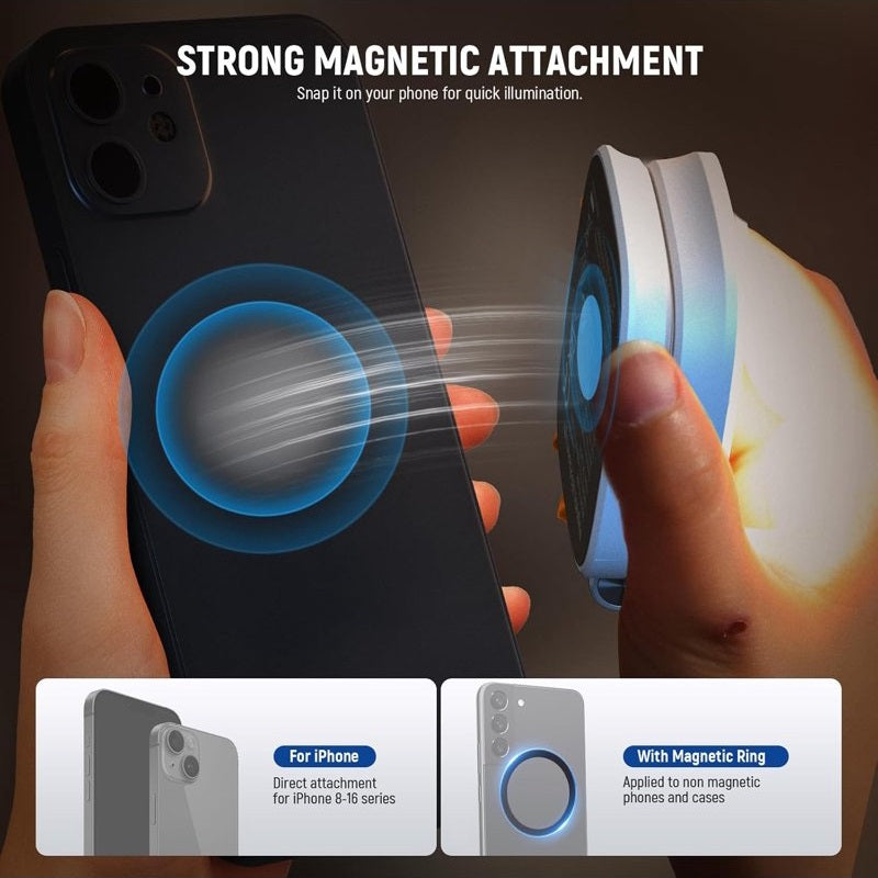 Lampe Led selfie pliable magnétique avec miroir