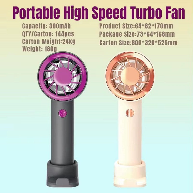 Ventilateur Portable Rechargeable avec support téléphone