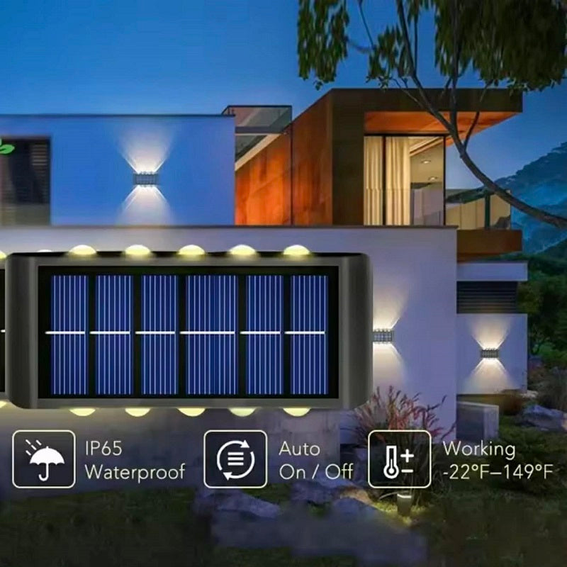 Pack de 2 Applique Murale Solaire LED Extérieure 10 LED