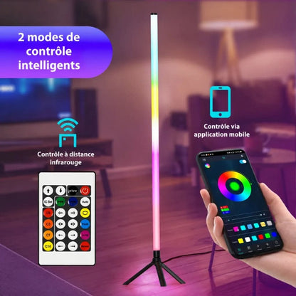 Lampe D'ambiance LED RGB Avec Télécommande et Trépieds