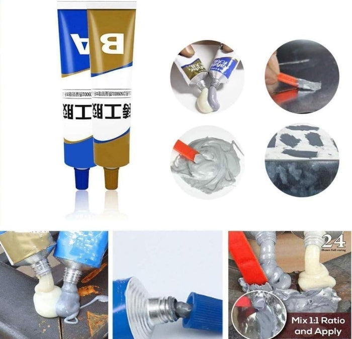 Colle De Résine Époxyde 100 Ml Pour Métal Bois Plastique Et Plus