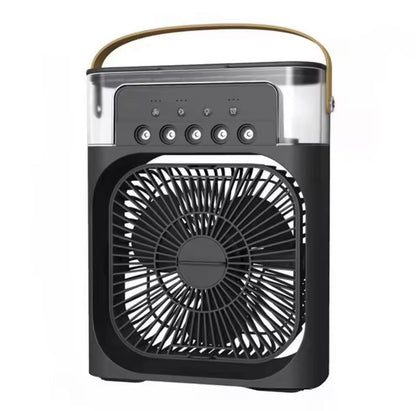 Climatiseur portable avec 3 vitesses de vent et 3 modes de pulvérisation avec veilleuse LED 7 couleurs