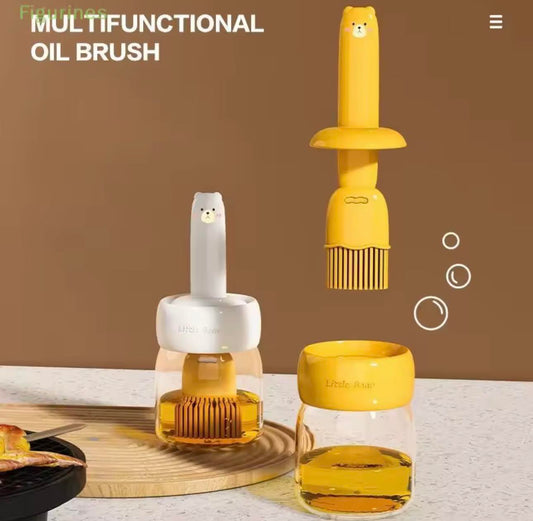 Distributeur d'huile avec brosse en silicone