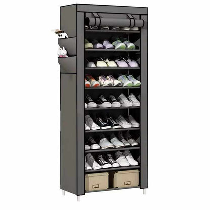 Étagère à Chaussures en Tissu à 9 Étages