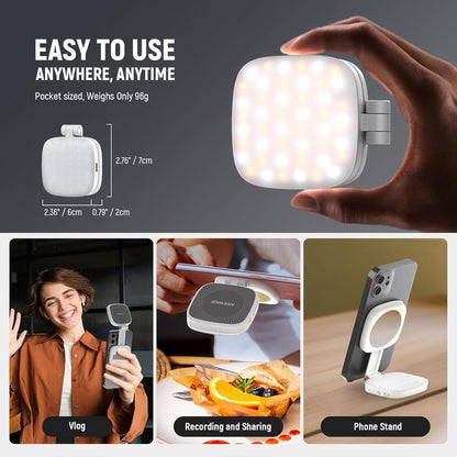 Lampe Led selfie pliable magnétique avec miroir