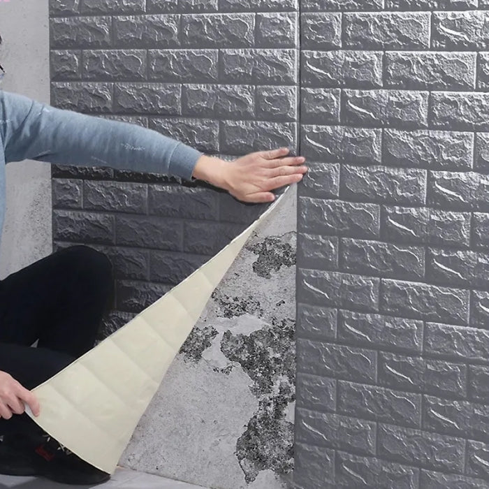 Pack de 10 Panneaux Muraux Adhésifs Anti-Humidité 3D - 77 * 70 cm