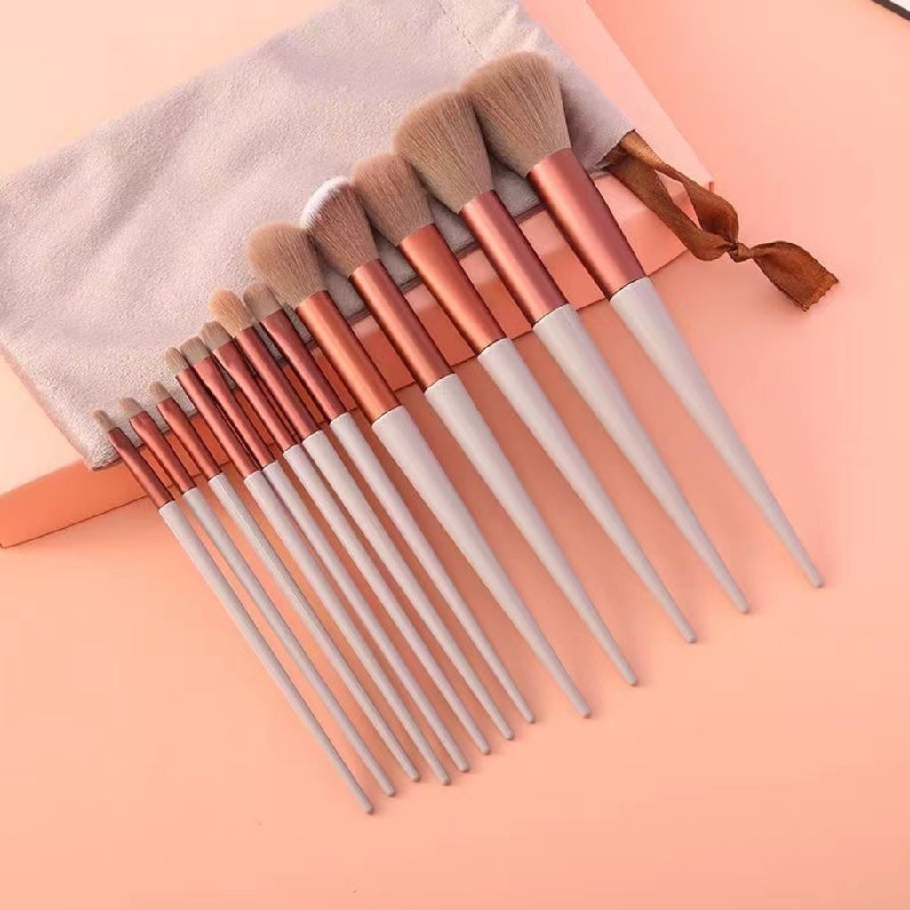 Kit de 13 Pinceaux de Maquillage Professionnels Gris