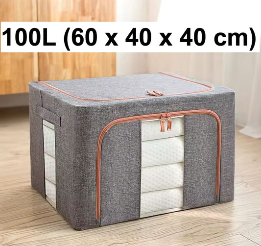 Boîte de Rangement Pliable pour Linge de Maison 100L (60 x 40 x 40 cm) Modèle 1