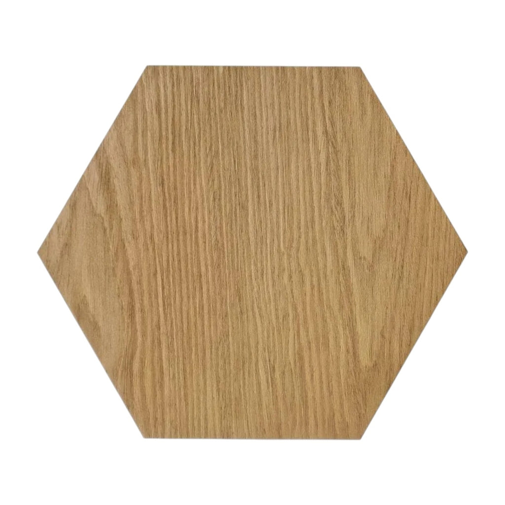 Pack de 10 Panneaux PVC Autocollants Hexagonaux Effet Bois – 23,4 × 20,6 cm