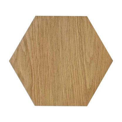 Pack de 10 Panneaux PVC Autocollants Hexagonaux Effet Bois – 23,4 × 20,6 cm