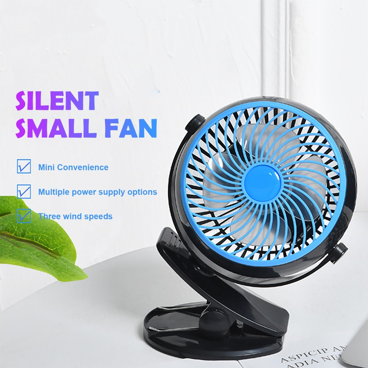 Ventilateur Sans Fils Portable Rotatif Et Rechargeable