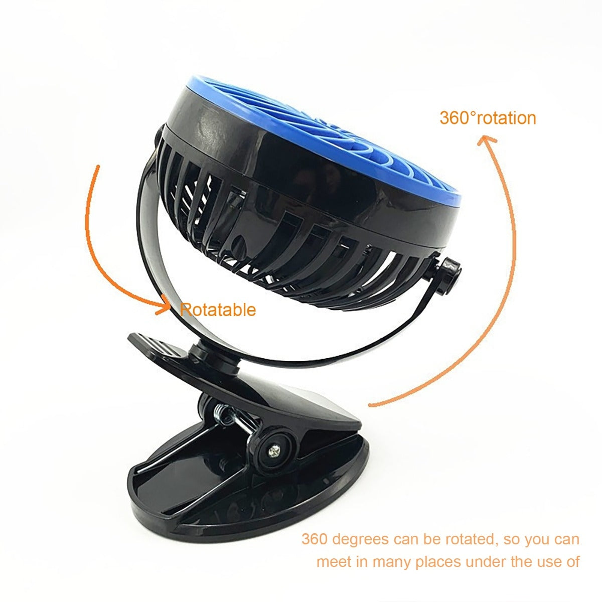 Ventilateur Sans Fils Portable Rotatif Et Rechargeable