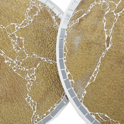 Série de 3 Tables Basses en Bois effet craquelé Motif 5