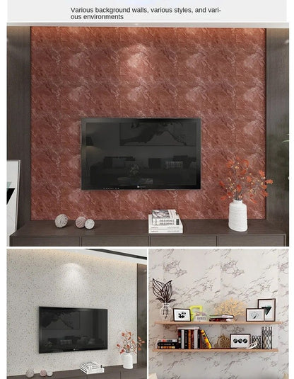 Pack de 10 Panneaux PVC Autocollant Alternative Au Marbre 60 x 30 cm - WMB-029 - Gris Charbon