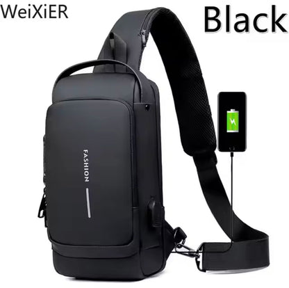 Sac À Dos À Bandoulière Antivol USB