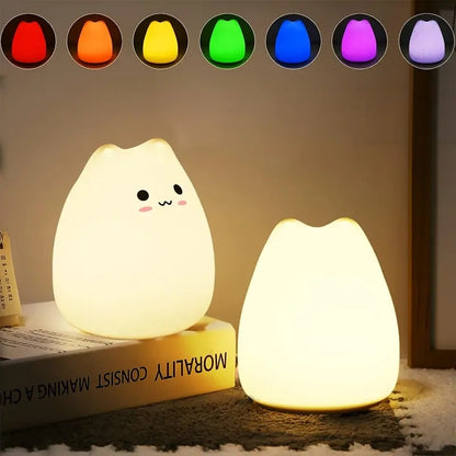 Lampe En Silicone Petit Chat Souriant