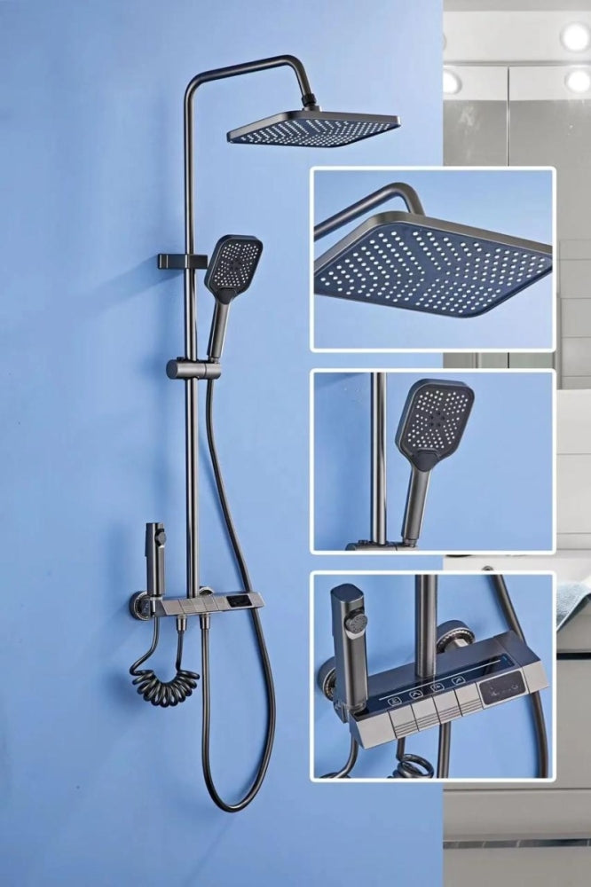 Ensemble De Douche Thermostatique  Avec Affichage LED Et Lumière