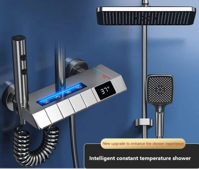 Ensemble De Douche Thermostatique  Avec Affichage LED Et Lumière